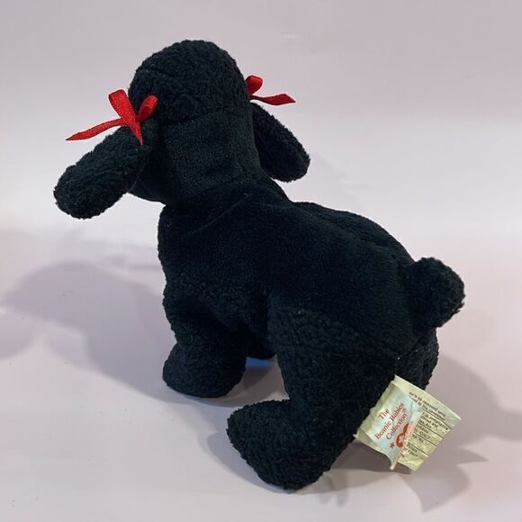 1998 Ty Original Beanie Baby GiGi the Black Poodle w Red Bows Good Used Conditi… - Picture 2 of 7